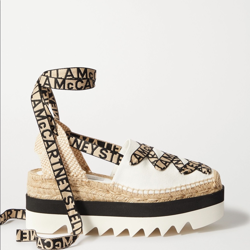Stella McCartney GaiaCanvas Platform Espadrilles